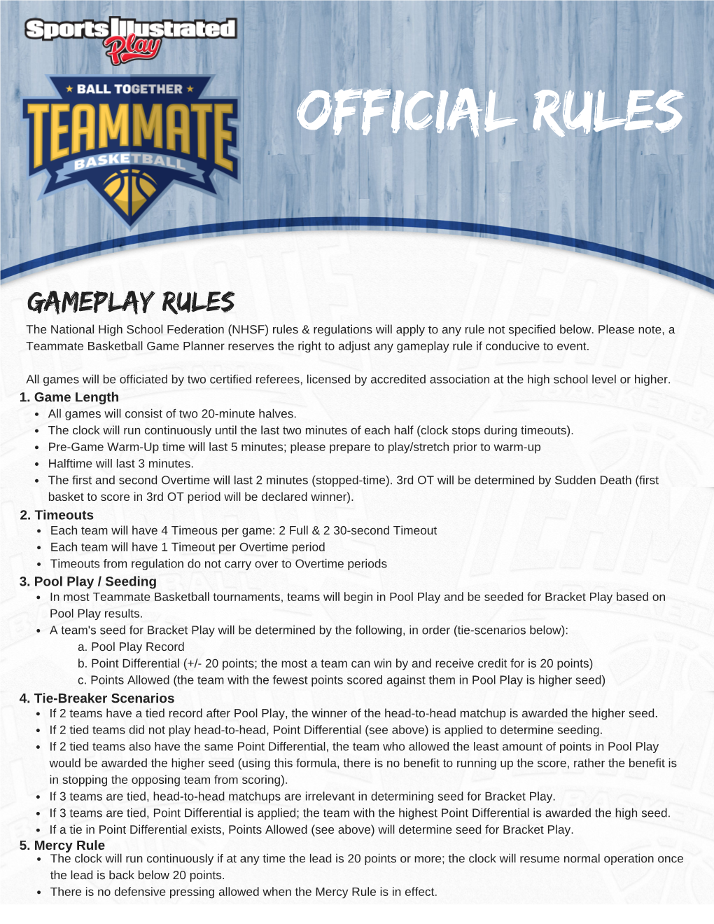 Copy of Teammate Basketball Official Rules 2021