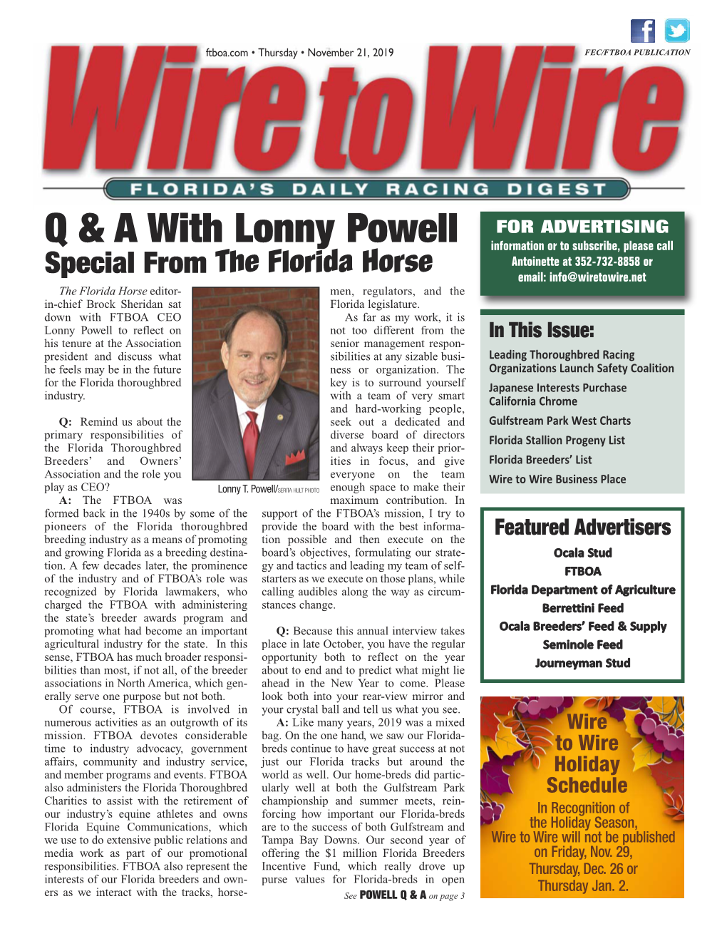 Q & a with Lonny Powell