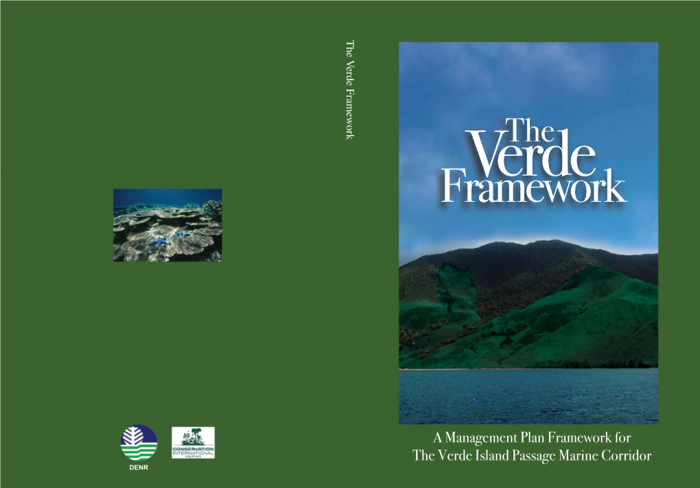 A Management Plan Framework for the Verde Island Passage Marine