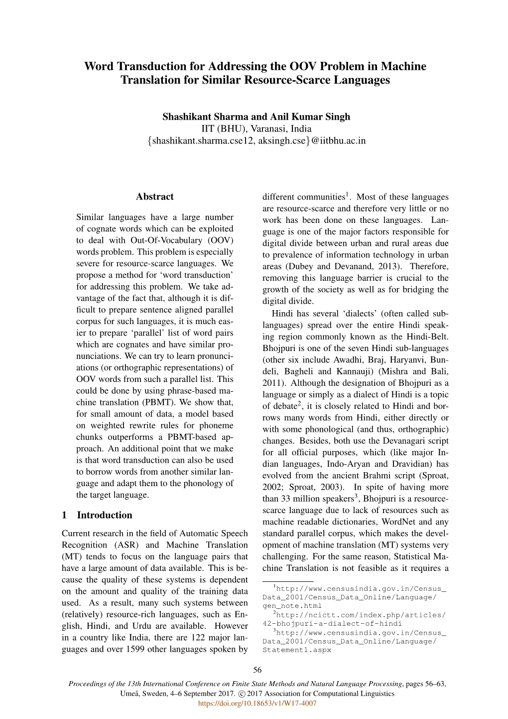 Word Transduction for Addressing the OOV Problem in Machine Translation for Similar Resource-Scarce Languages