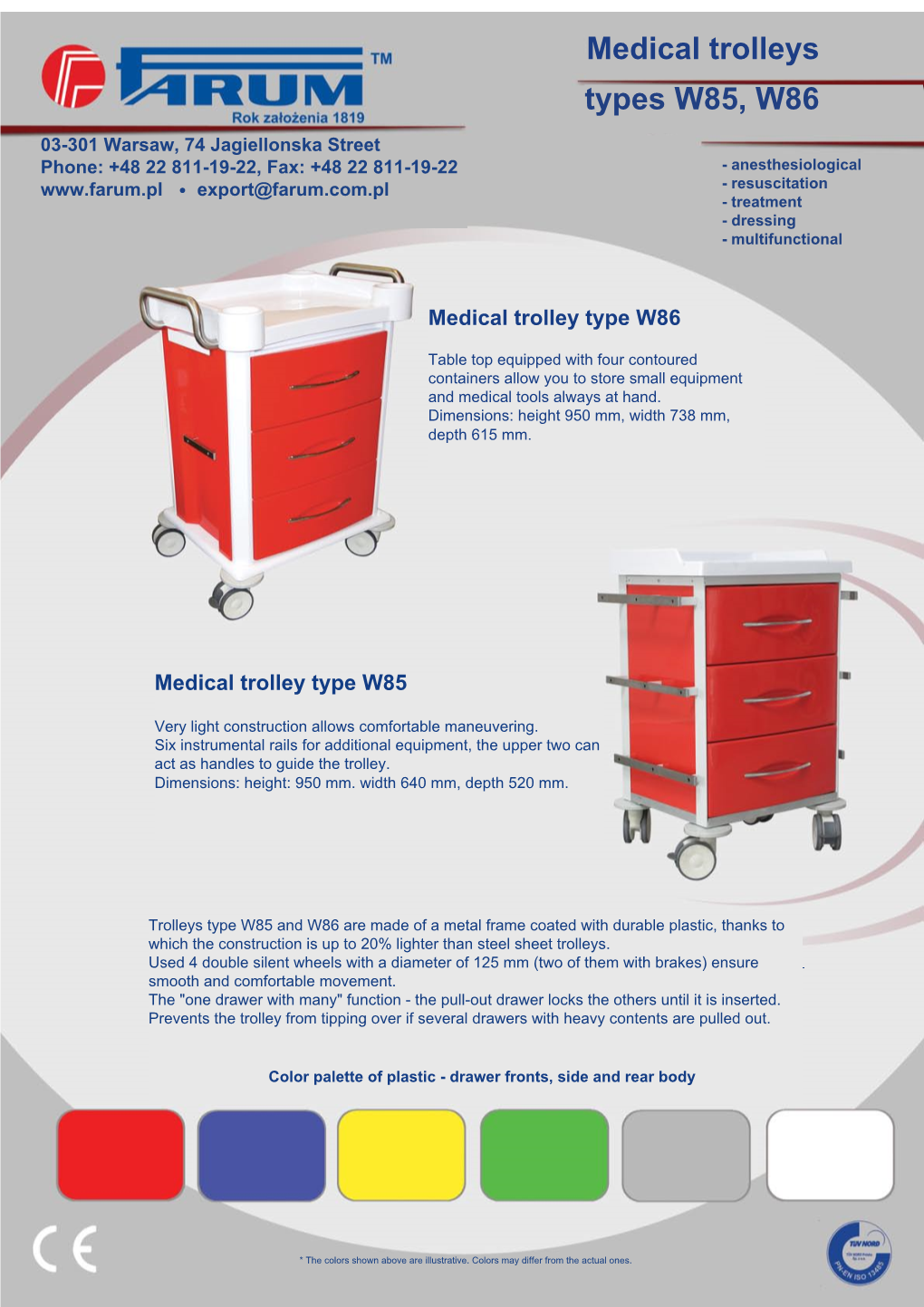 Medical Trolleys Types W85