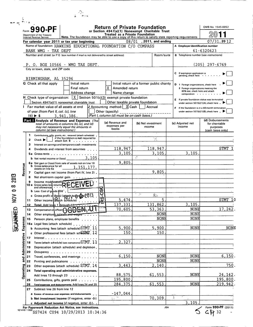 Form 990-PF 2011