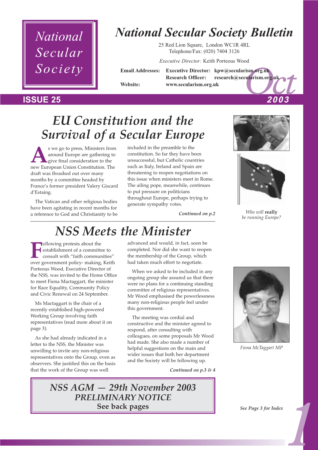 NSS Bulletin Issue 25