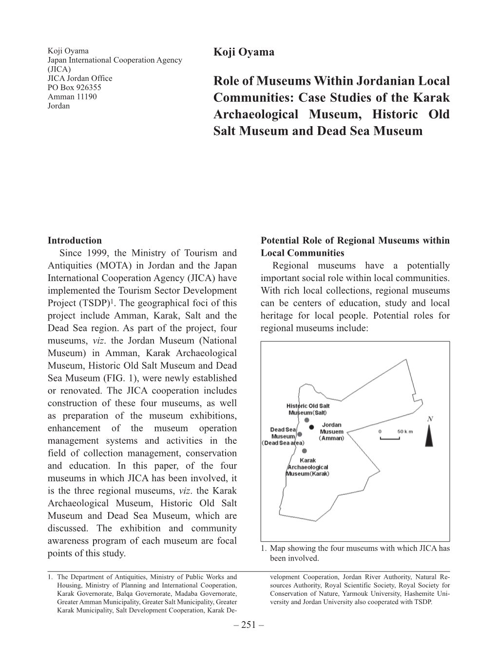 Role of Museums Within Jordanian Local Communities: Case Studies