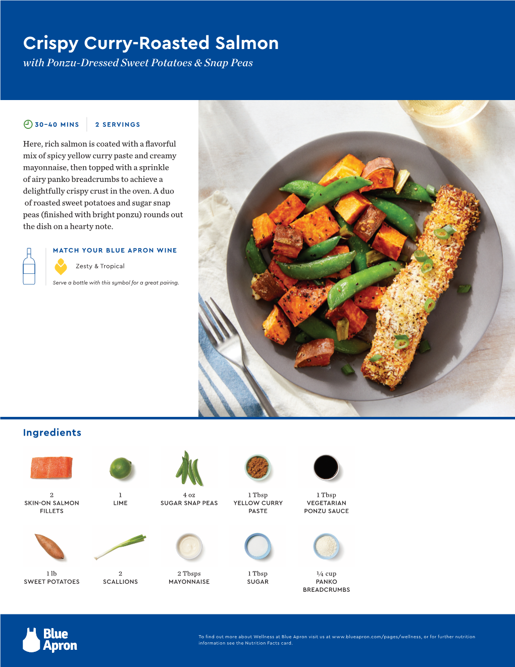 Crispy Curry-Roasted Salmon with Ponzu-Dressed Sweet Potatoes & Snap Peas