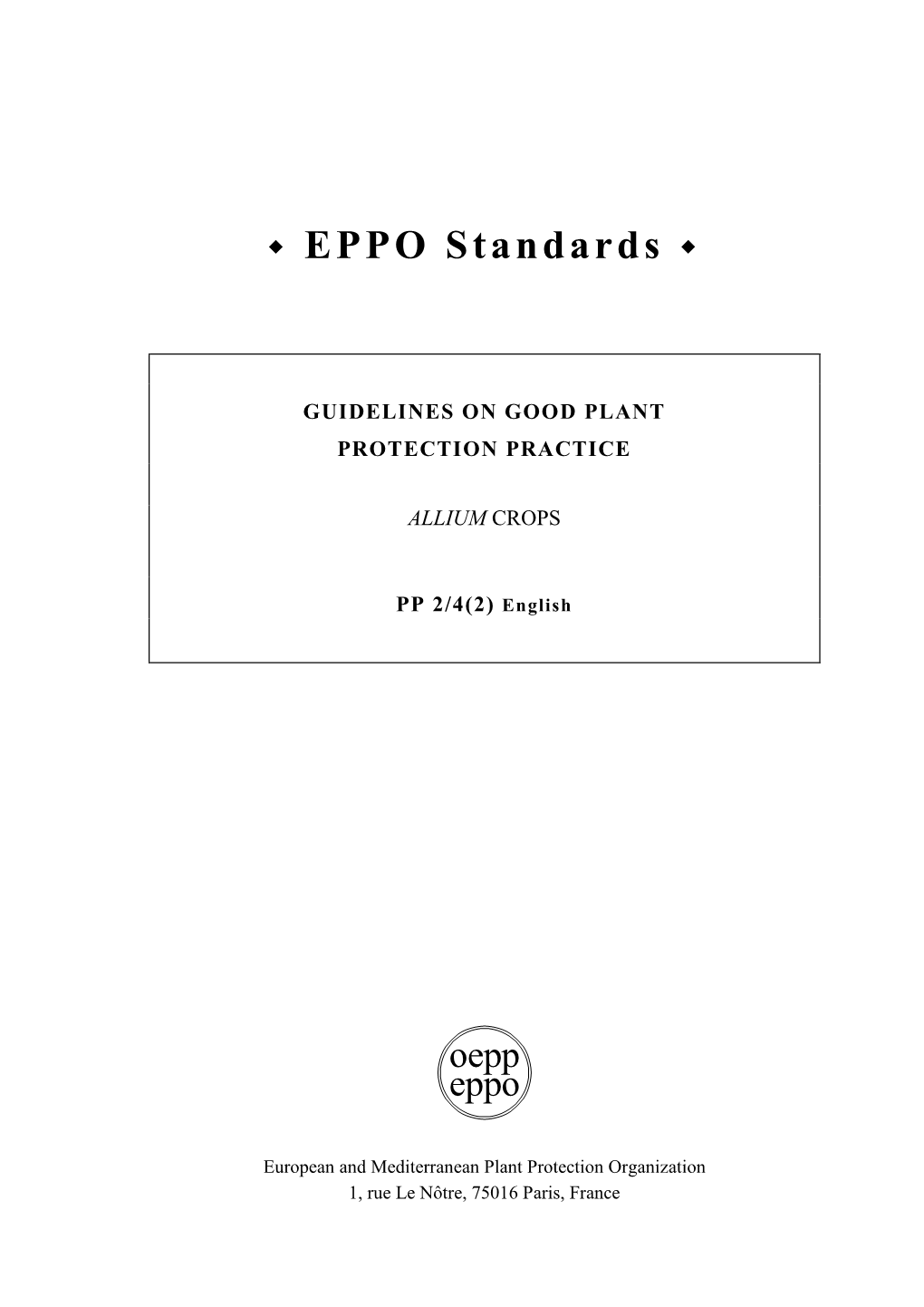 EPPO Standards 