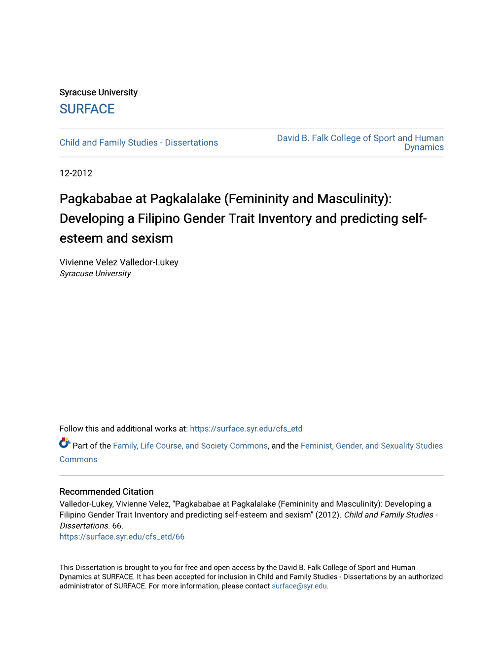 Developing a Filipino Gender Trait Inventory and Predicting Self-Esteem and Sexism