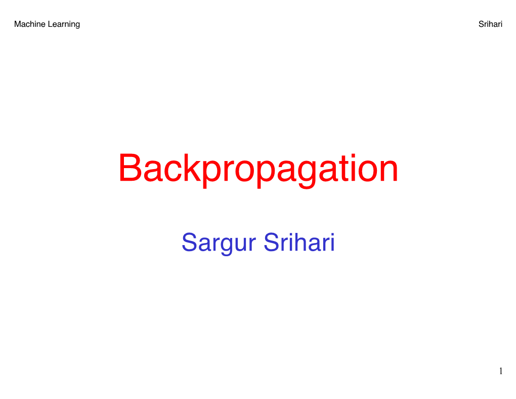 Backpropagation