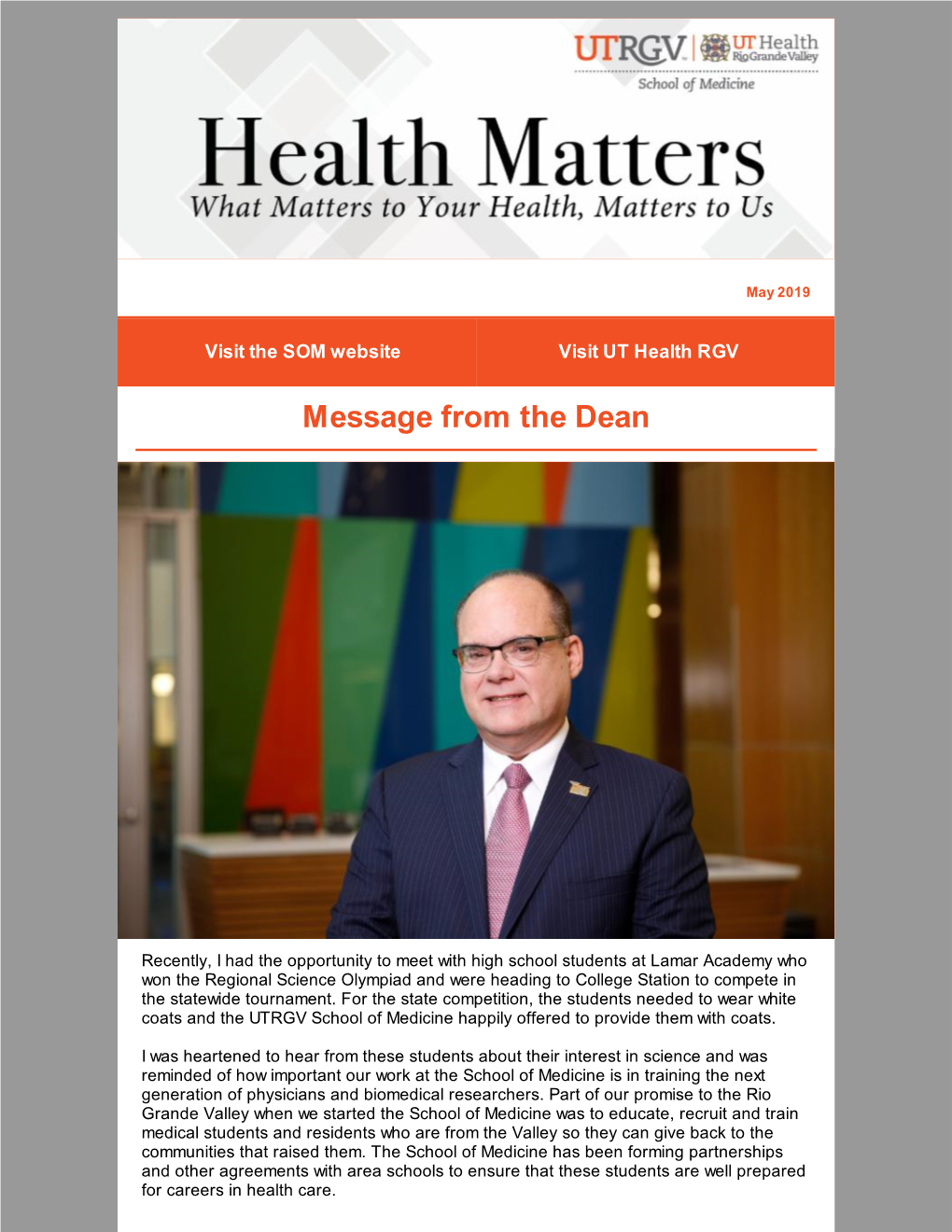 UTRGV School of Medicine Newsletter