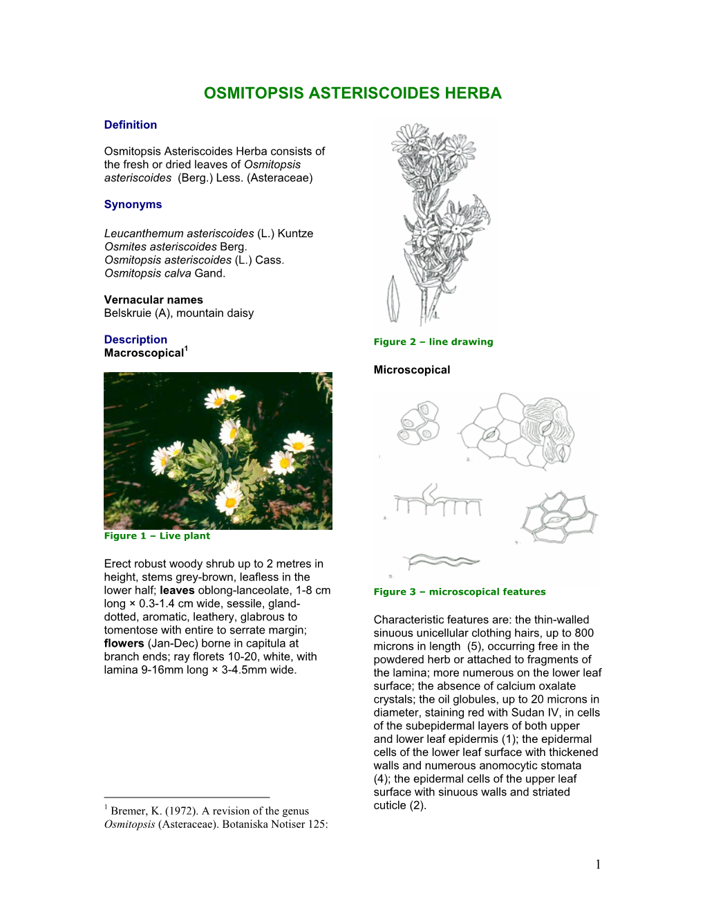 Osmitopsis Asteriscoides Herba