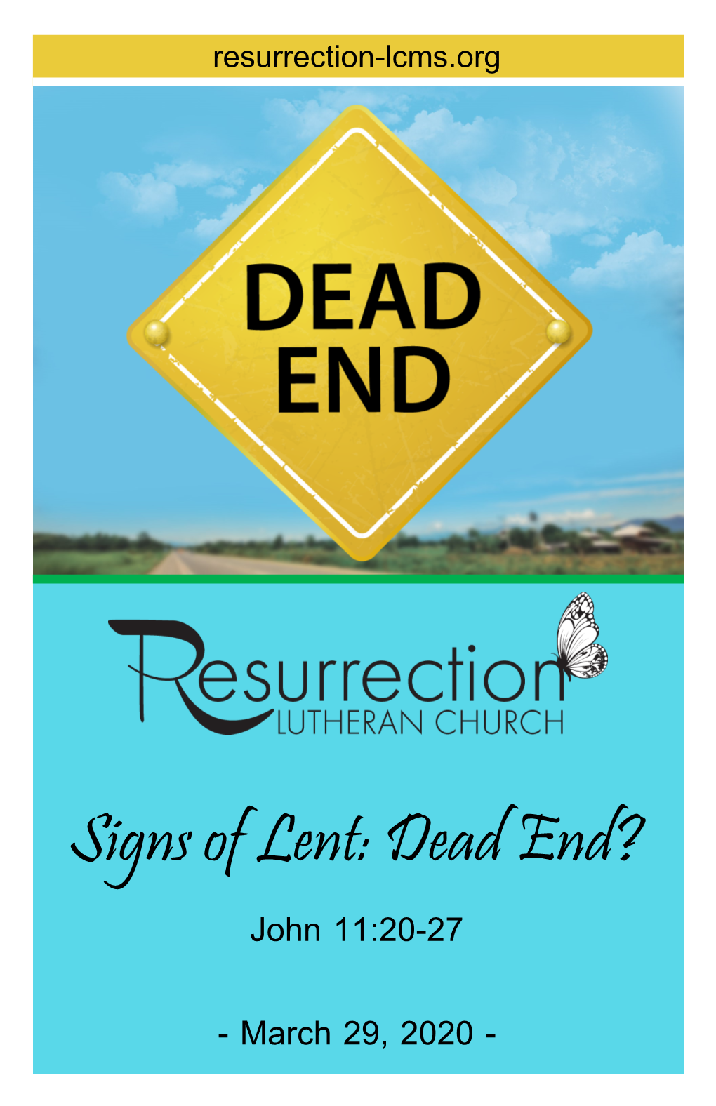 Dead End? John 11:20-27