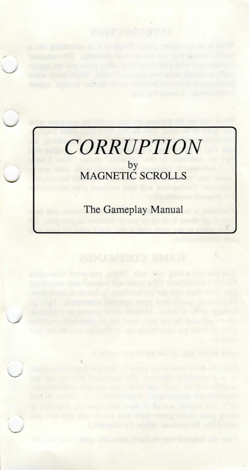 CORRUPTION by MAGNETIC SCROLLS