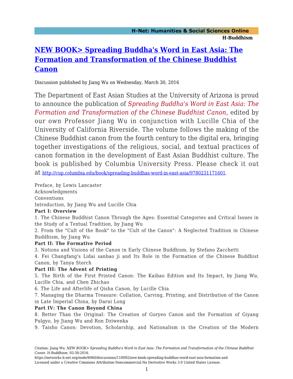 The Formation and Transformation of the Chinese Buddhist Canon