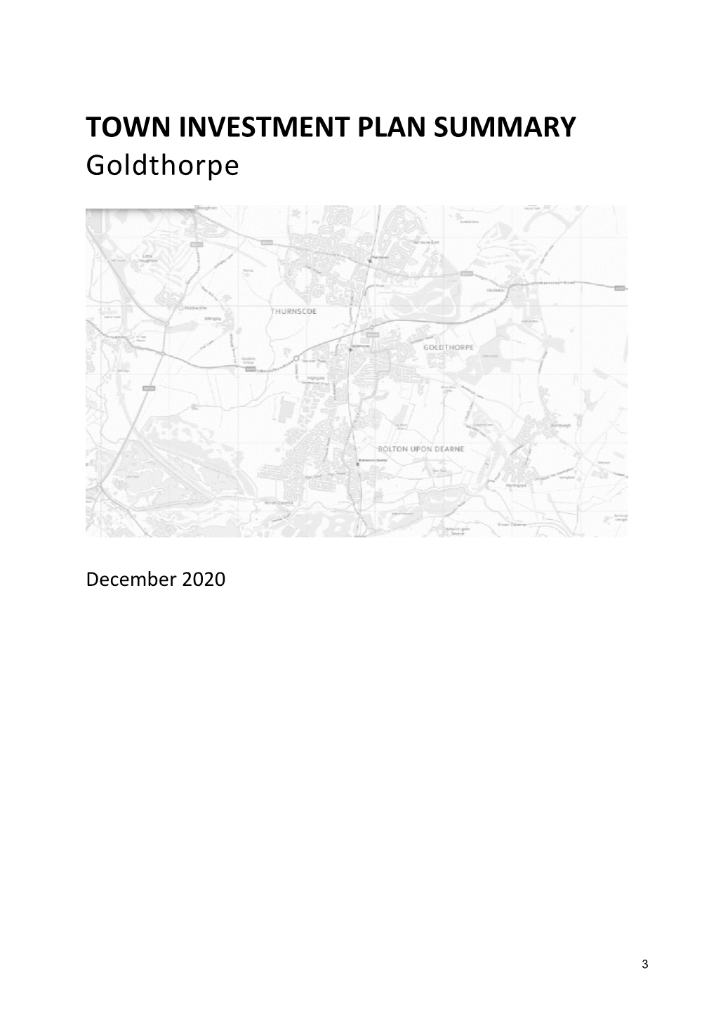 Town Investment Plan for Goldthorpe