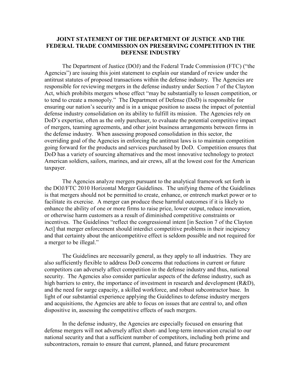 160412Doj-Ftc-Defense-Statement.Pdf