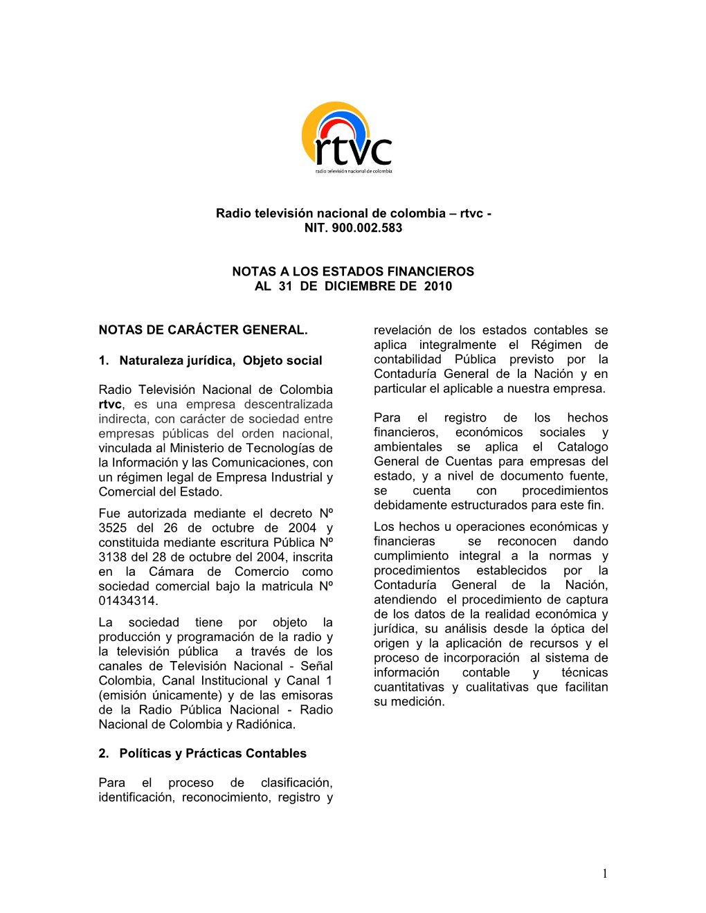 Radio Televisión Nacional De Colombia Rtvc