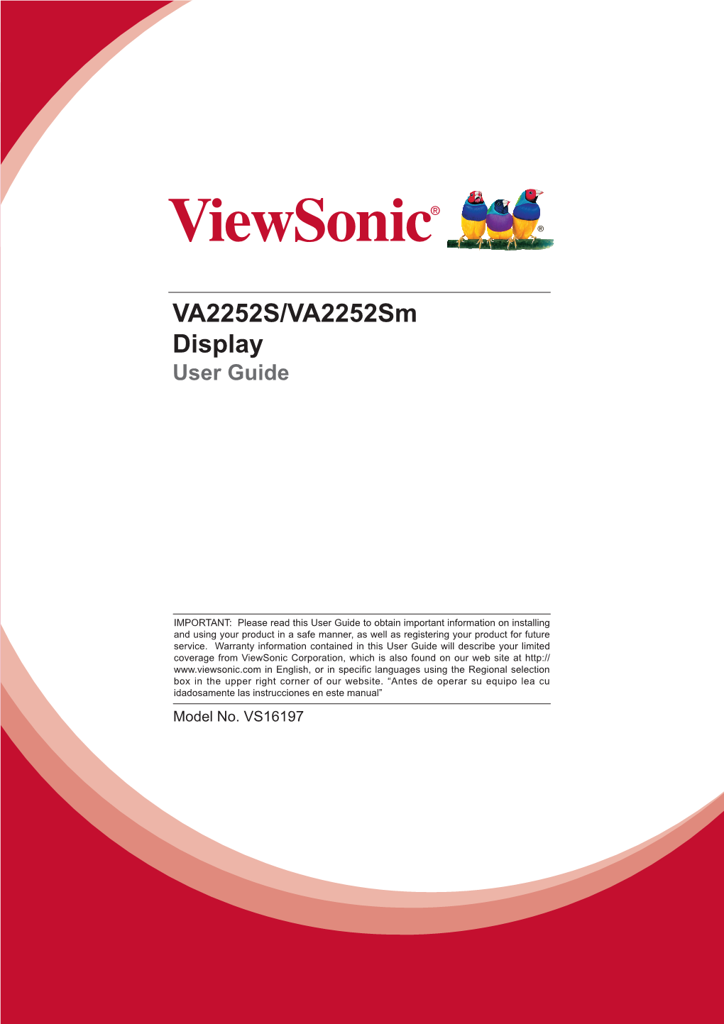 VA2252S-1, VA2252SM-1 User Guide, English