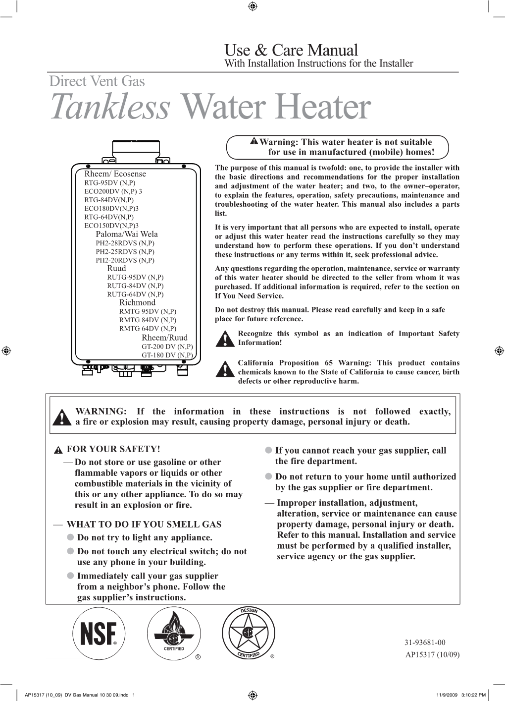 Tankless Water Heater