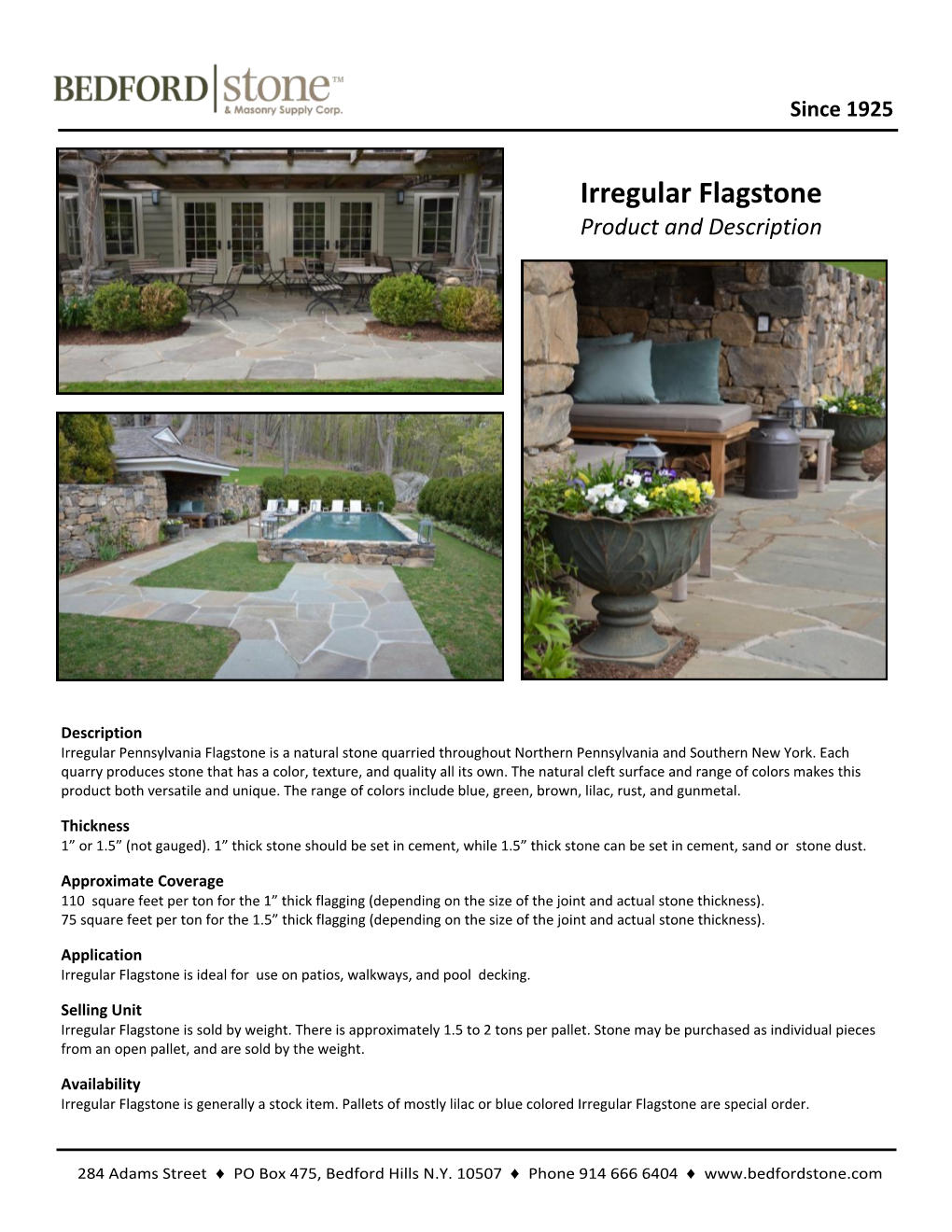 Irregular Flagstone Product and Description