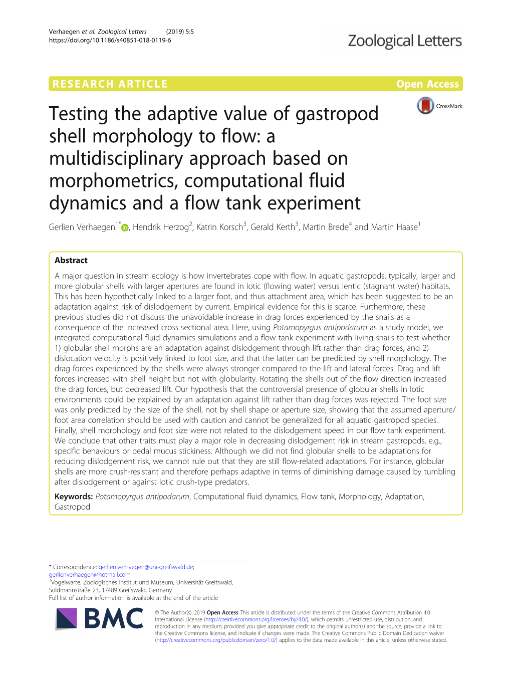 Testing the Adaptive Value of Gastropod Shell