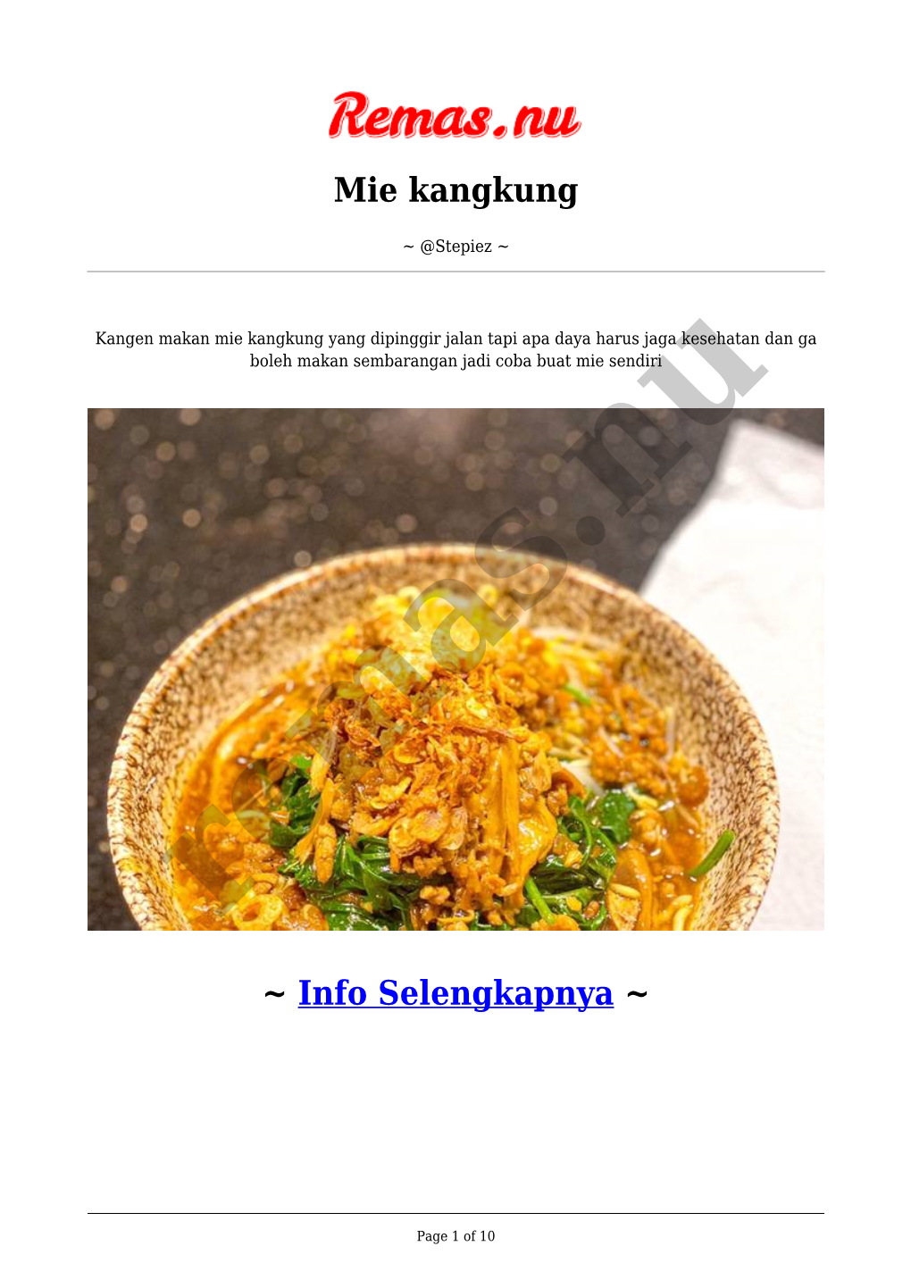 Mie Kangkung