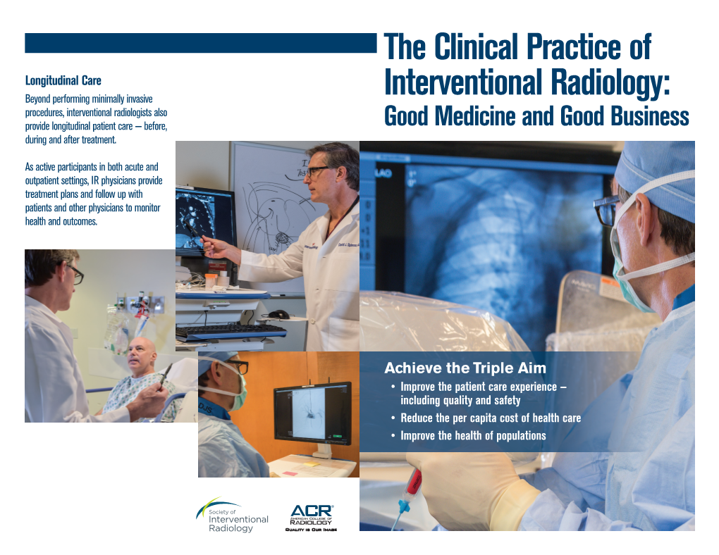 The Clinical Practice of Interventional Radiology