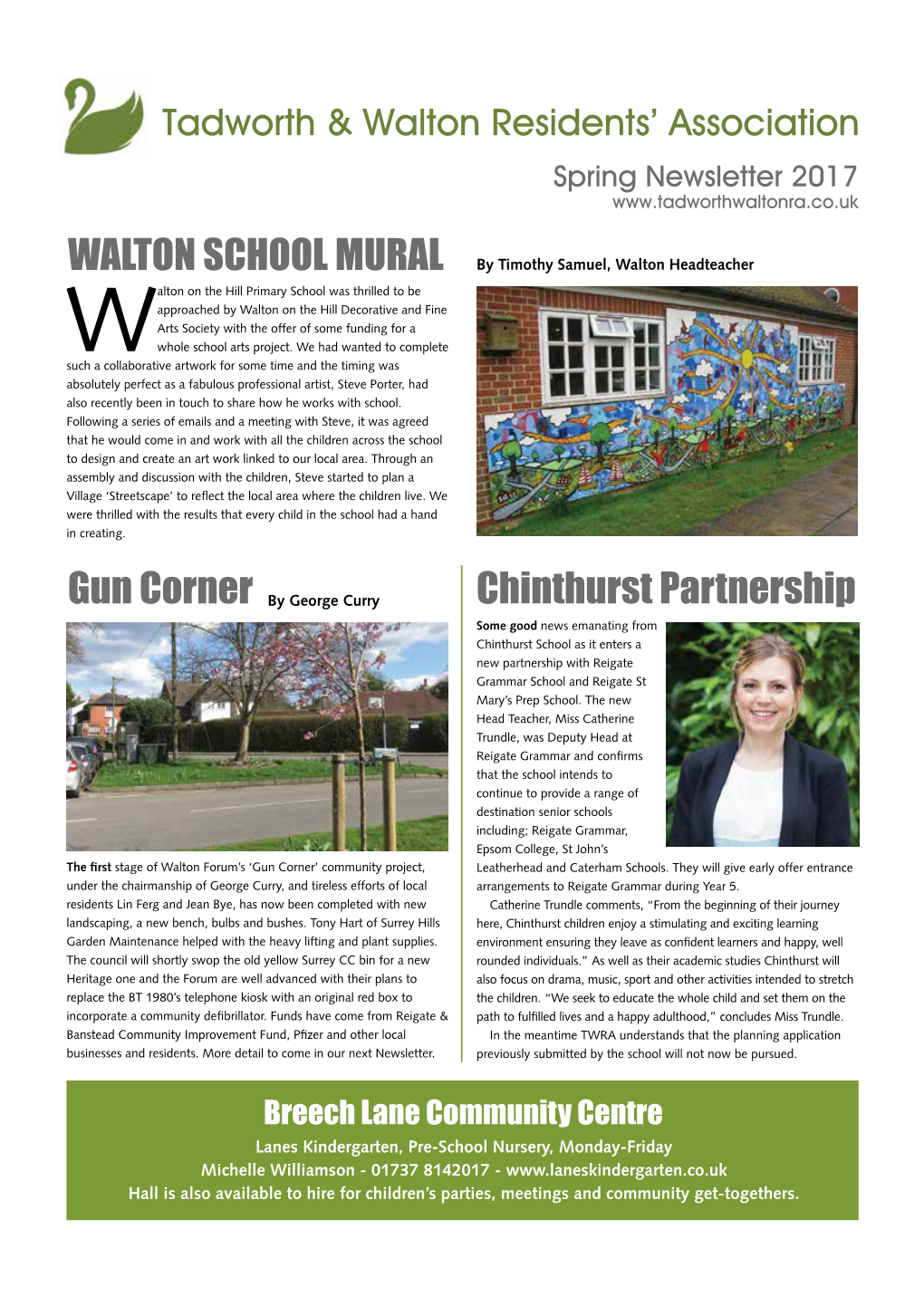 WALTON SCHOOL MURAL Gun Corner Chinthurst Partnership