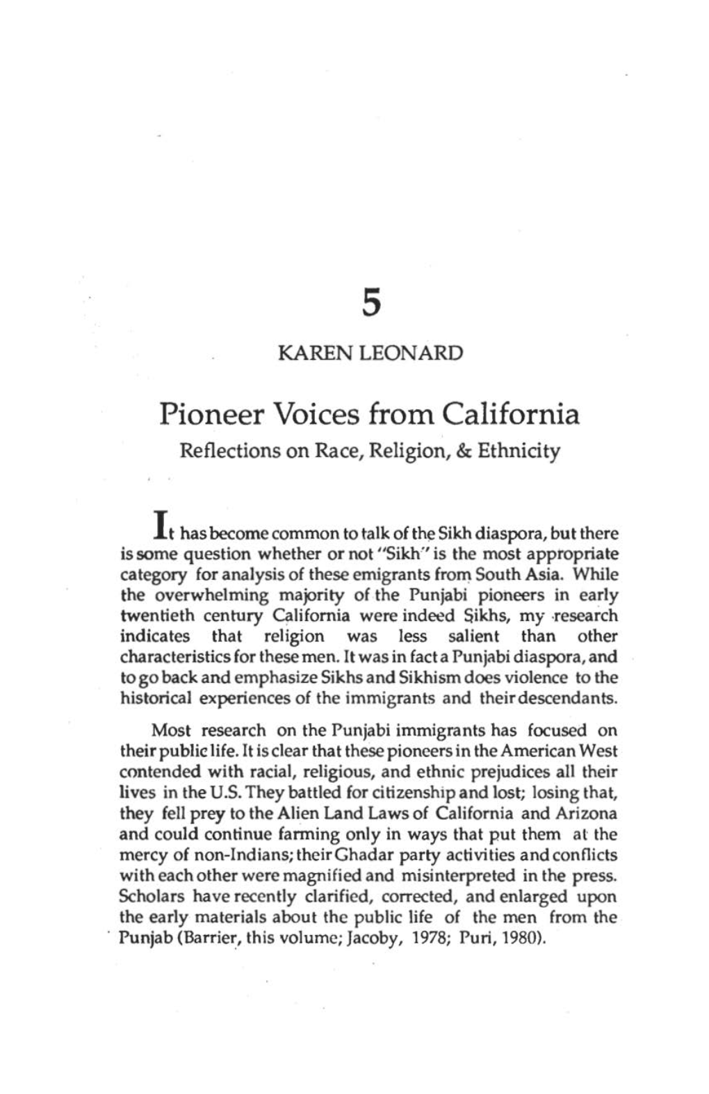 Pioneer Voices from California Reflections on Race, Religion, & Ethnicity