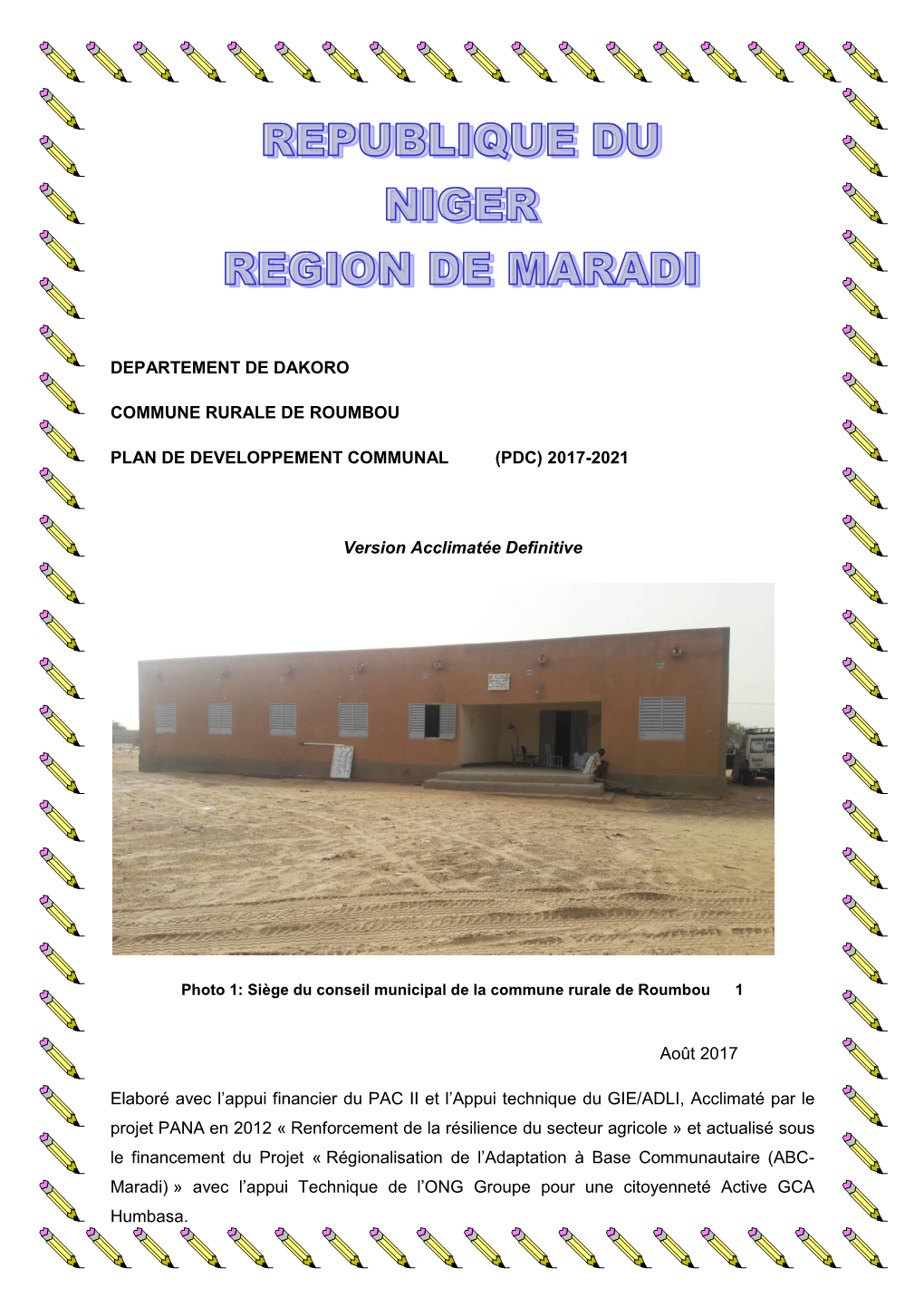 Departement De Dakoro Commune Rurale De