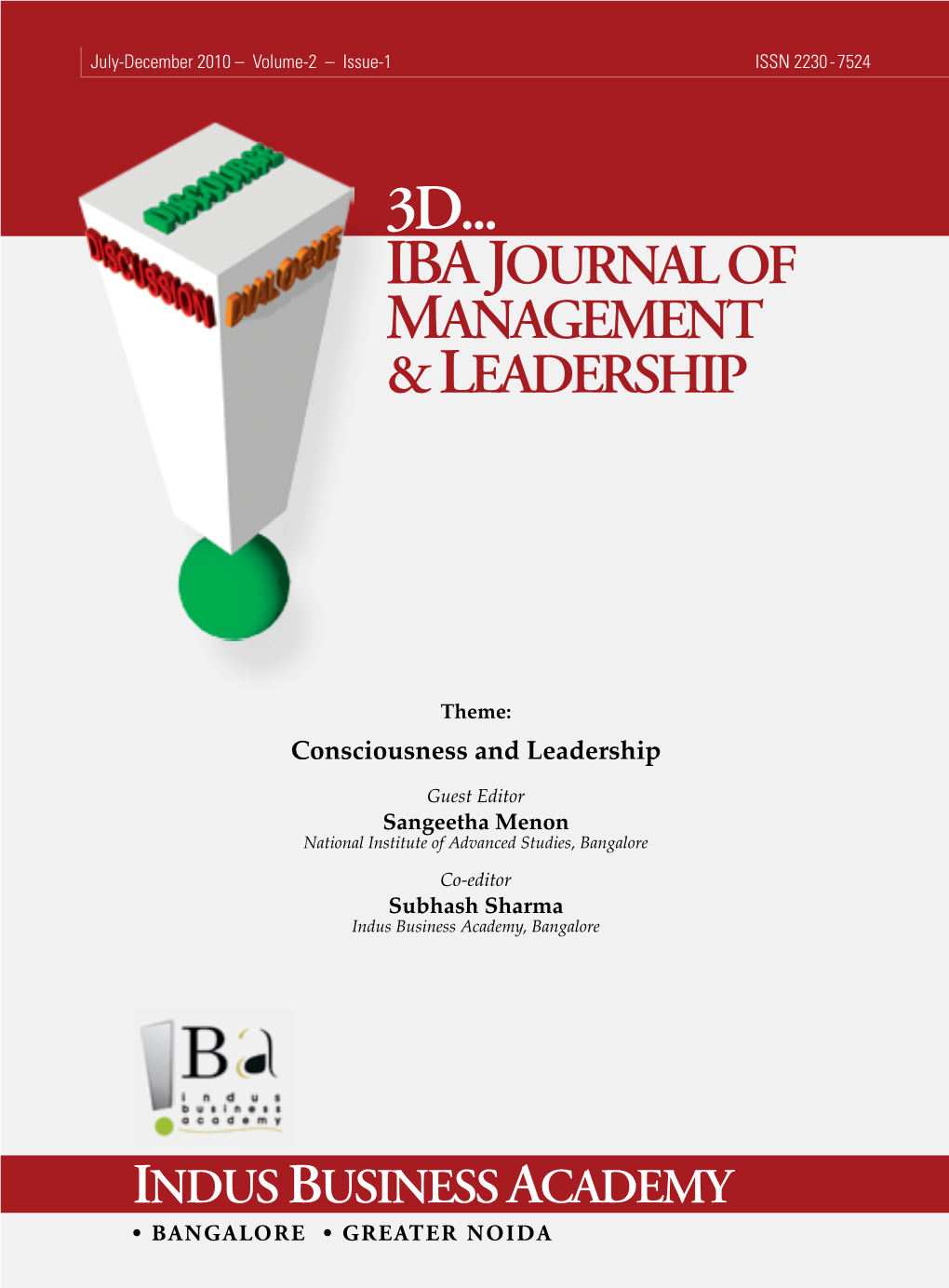 IBA Journal of Management & Leadership