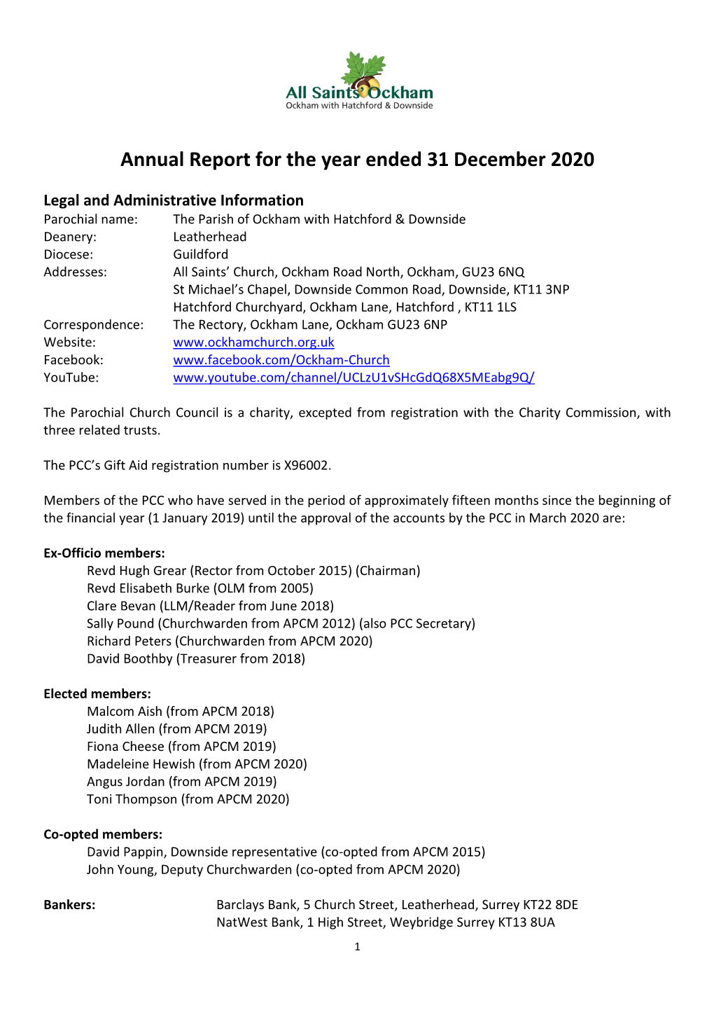 Annual Report for the Year Ended 31 December 2020