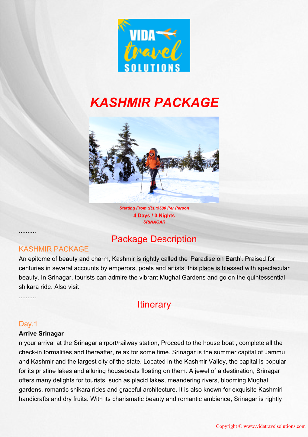 Kashmir Package