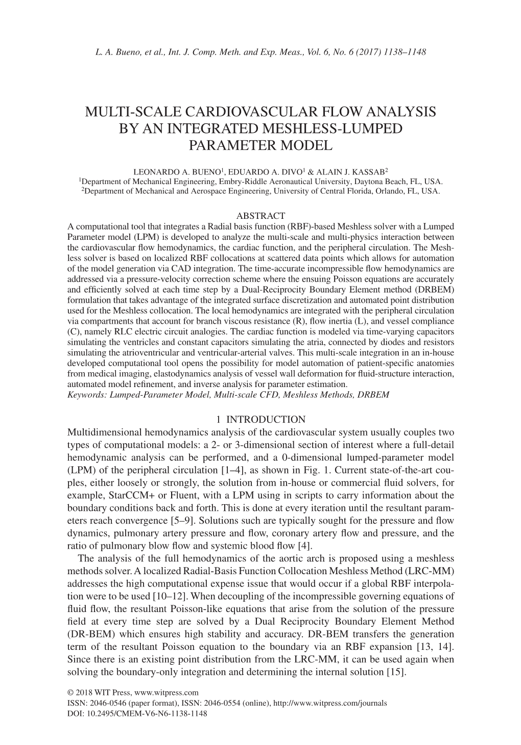 Multi-Scale Cardiovascular Flow Analysis by an Integrated Meshless-Lumped Parameter Model