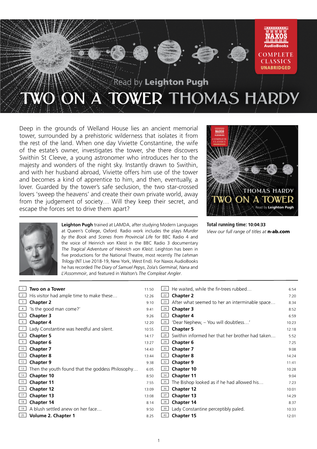 Two on a Tower Thomas Hardy