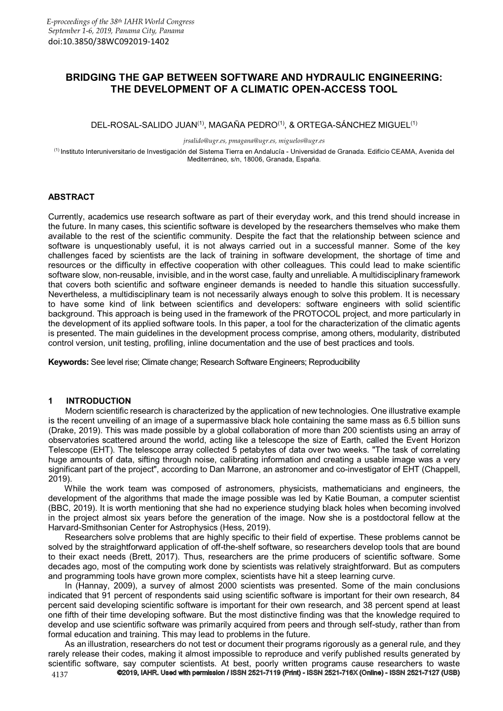 The Development of a Climatic Open-Access Tool