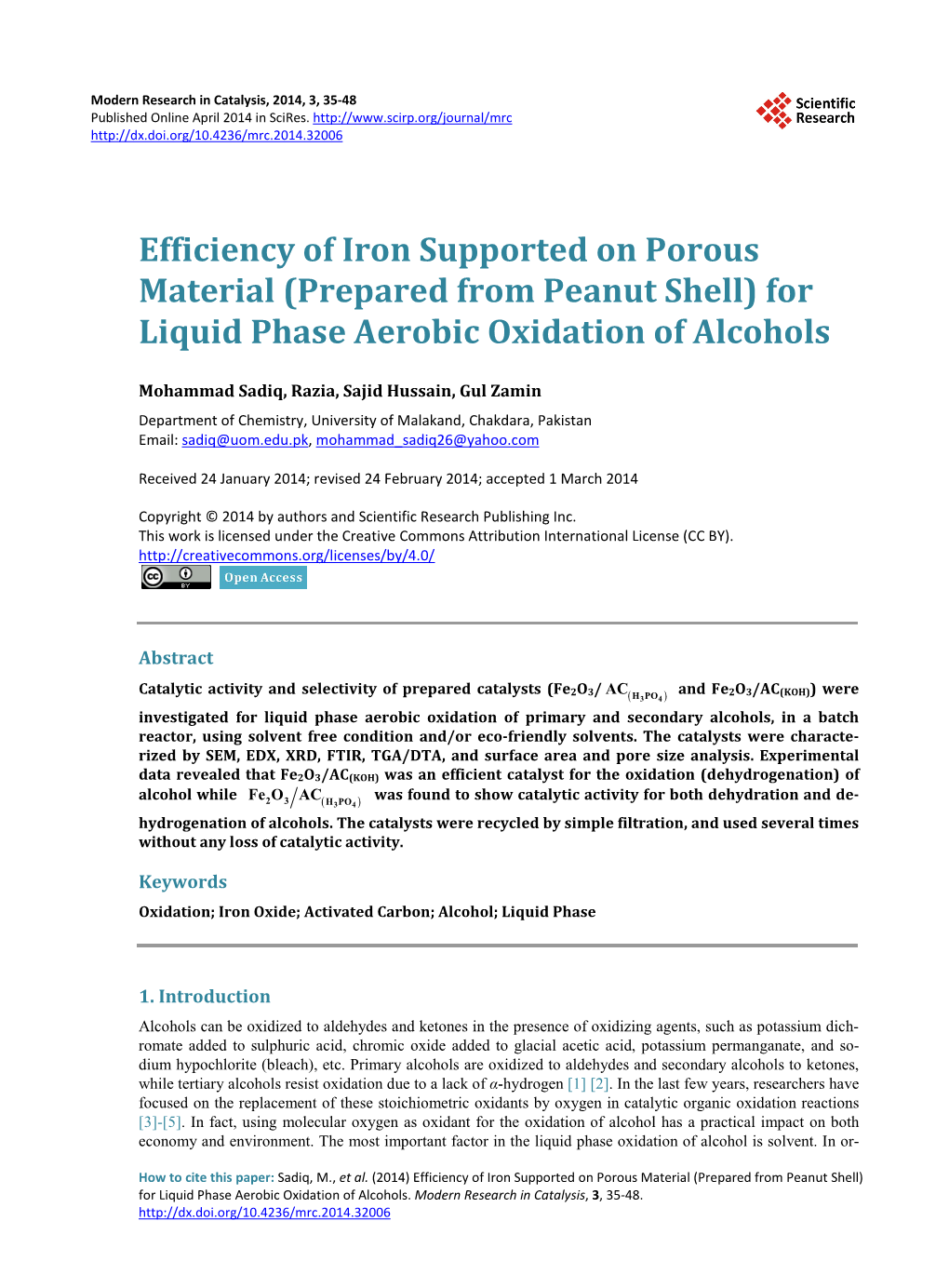 For Liquid Phase Aerobic Oxidation of Alcohols