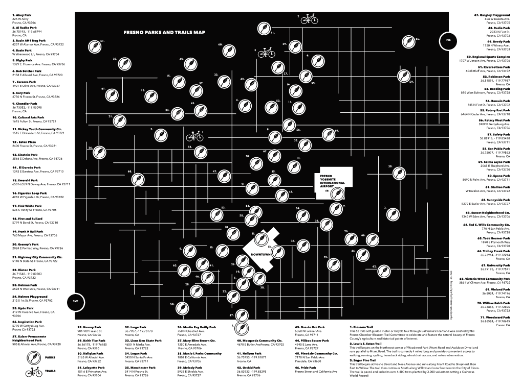 Fresno Parks and Trails Map 71