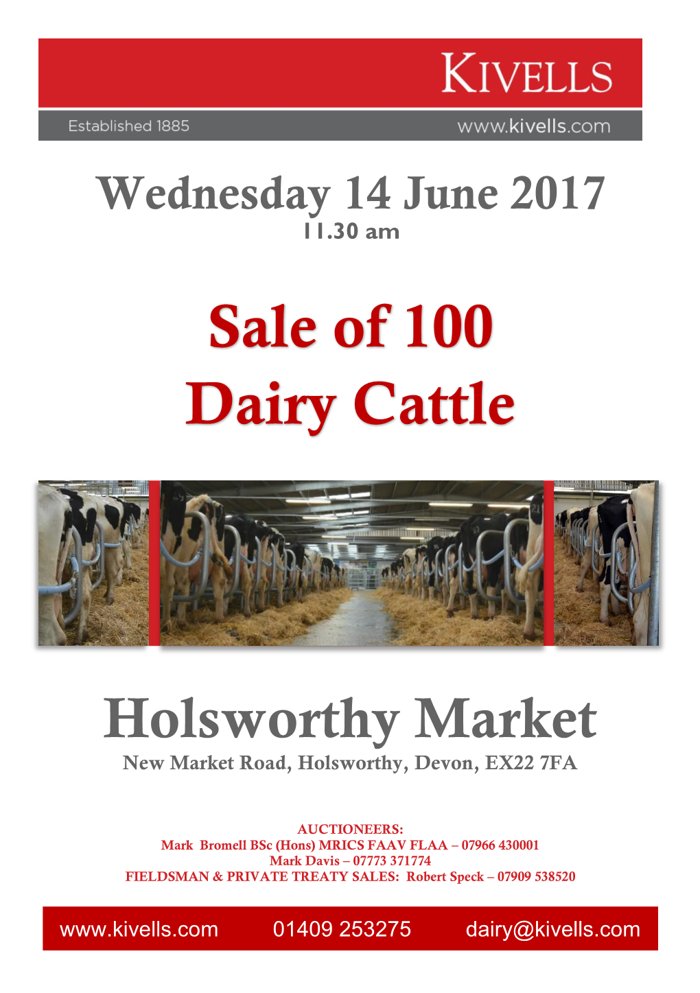 Sale of 100 Dairy Cattle