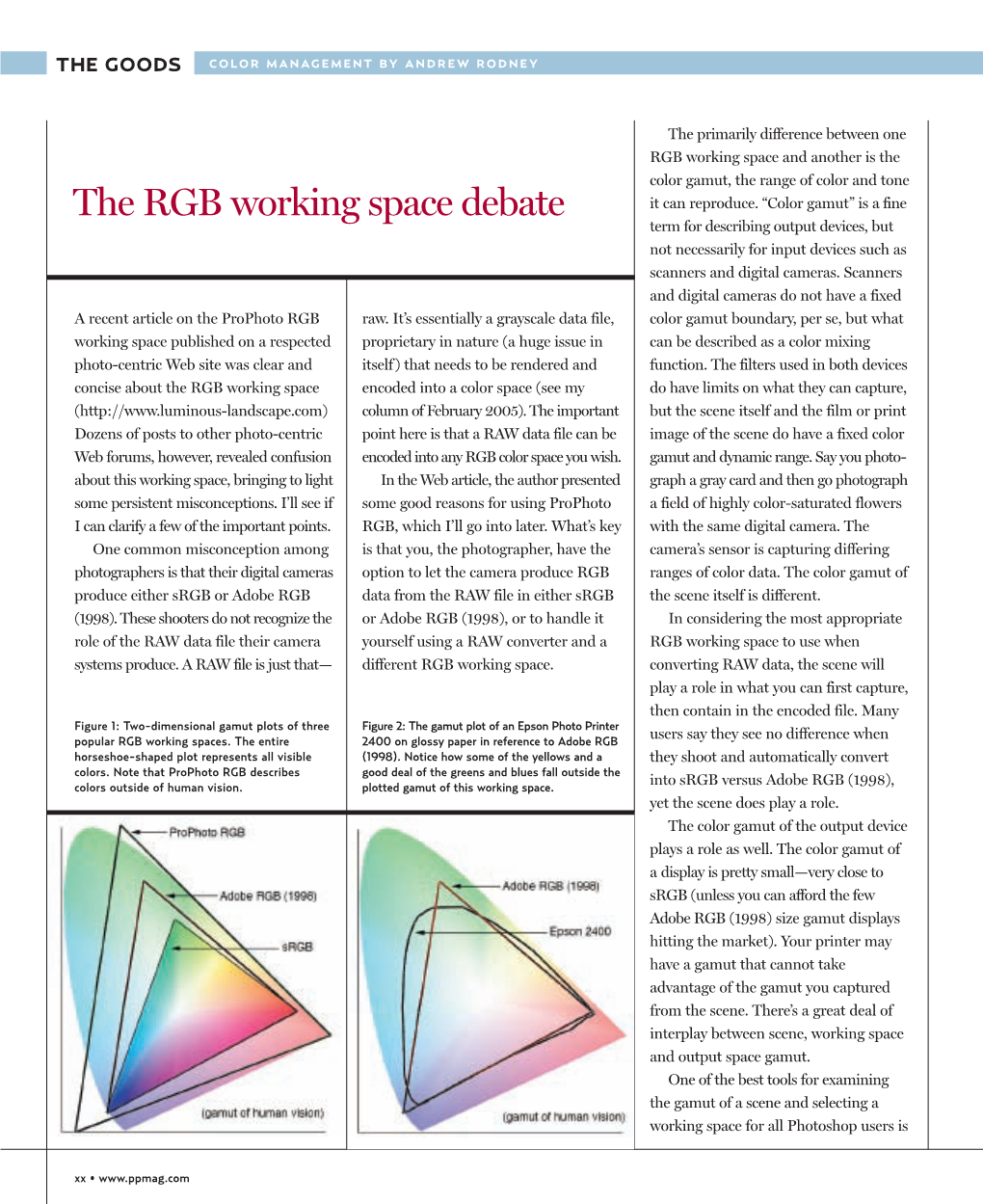 The RGB Working Color Space Debate