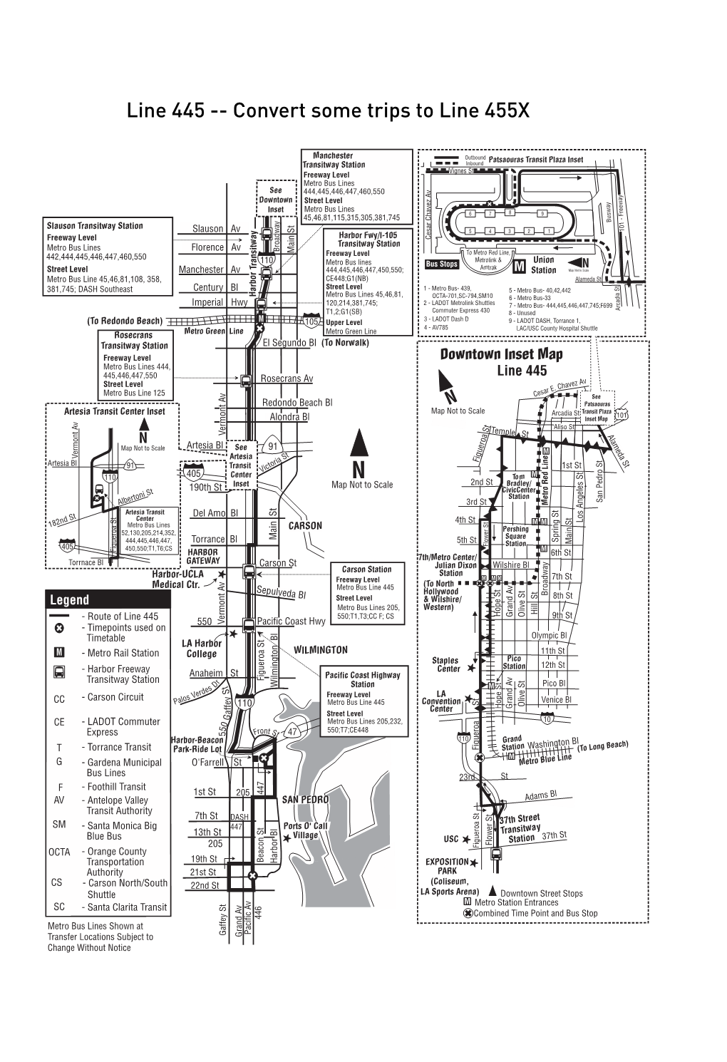 445 -- Convert Some Trips to Line 455X