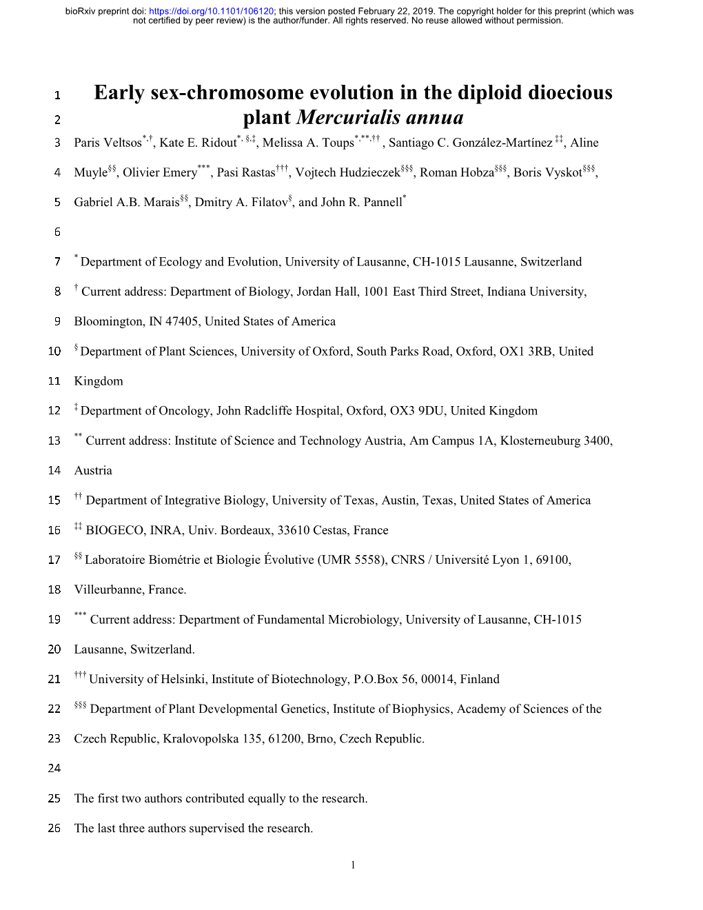 Early Sex-Chromosome Evolution in the Diploid Dioecious Plant