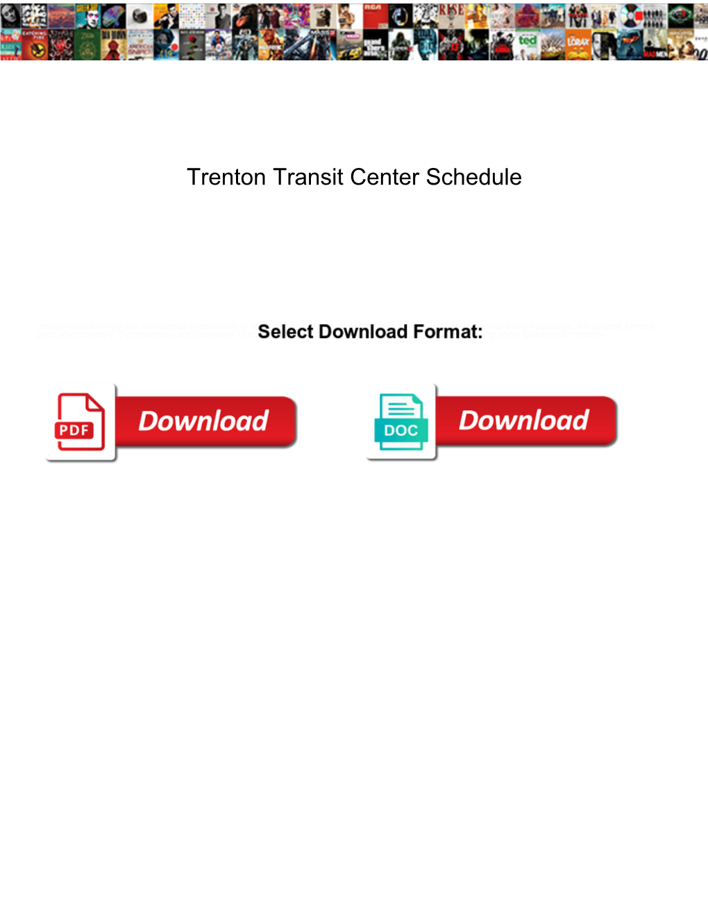 Trenton Transit Center Schedule