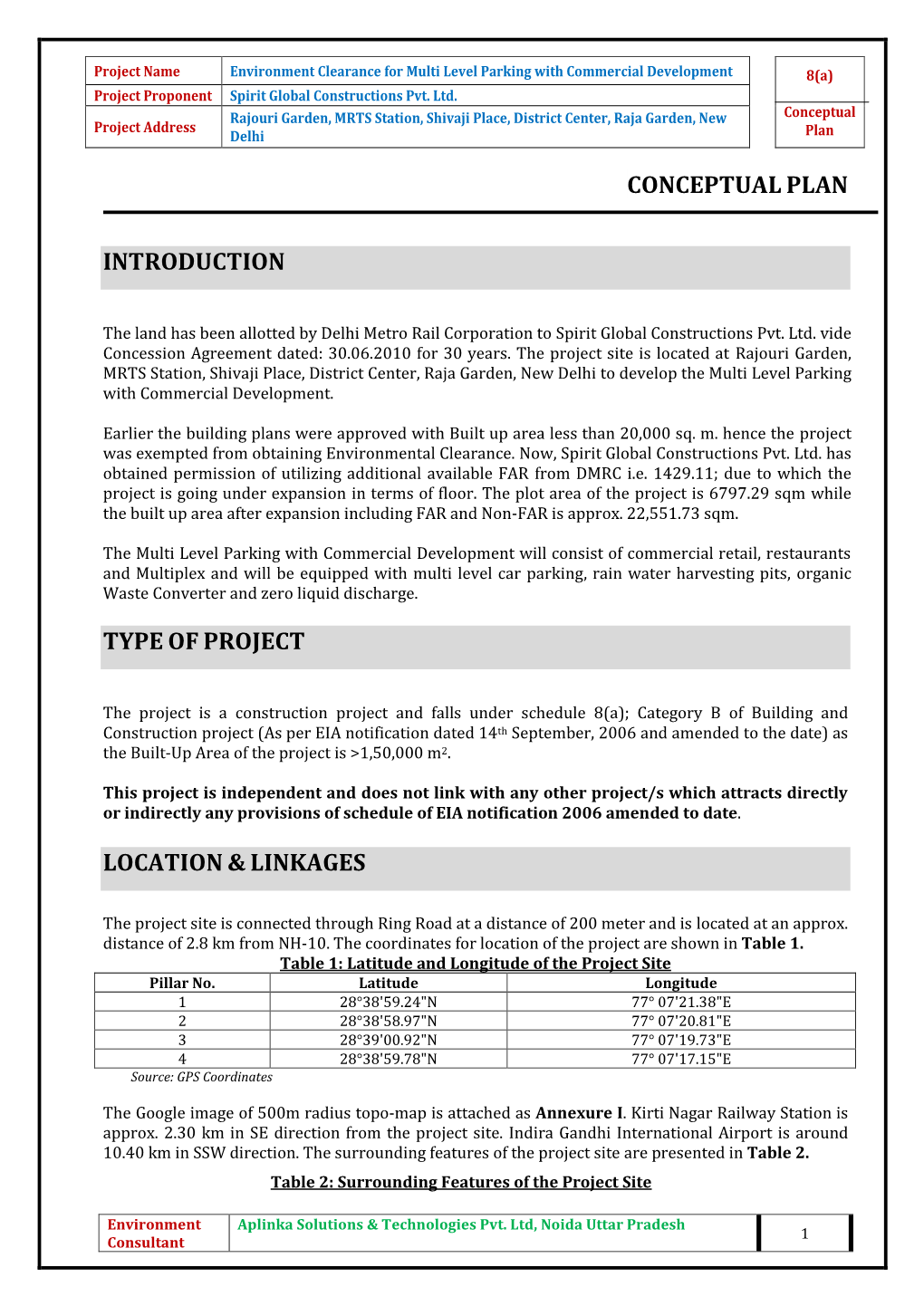 Conceptual Plan Introduction Type Of