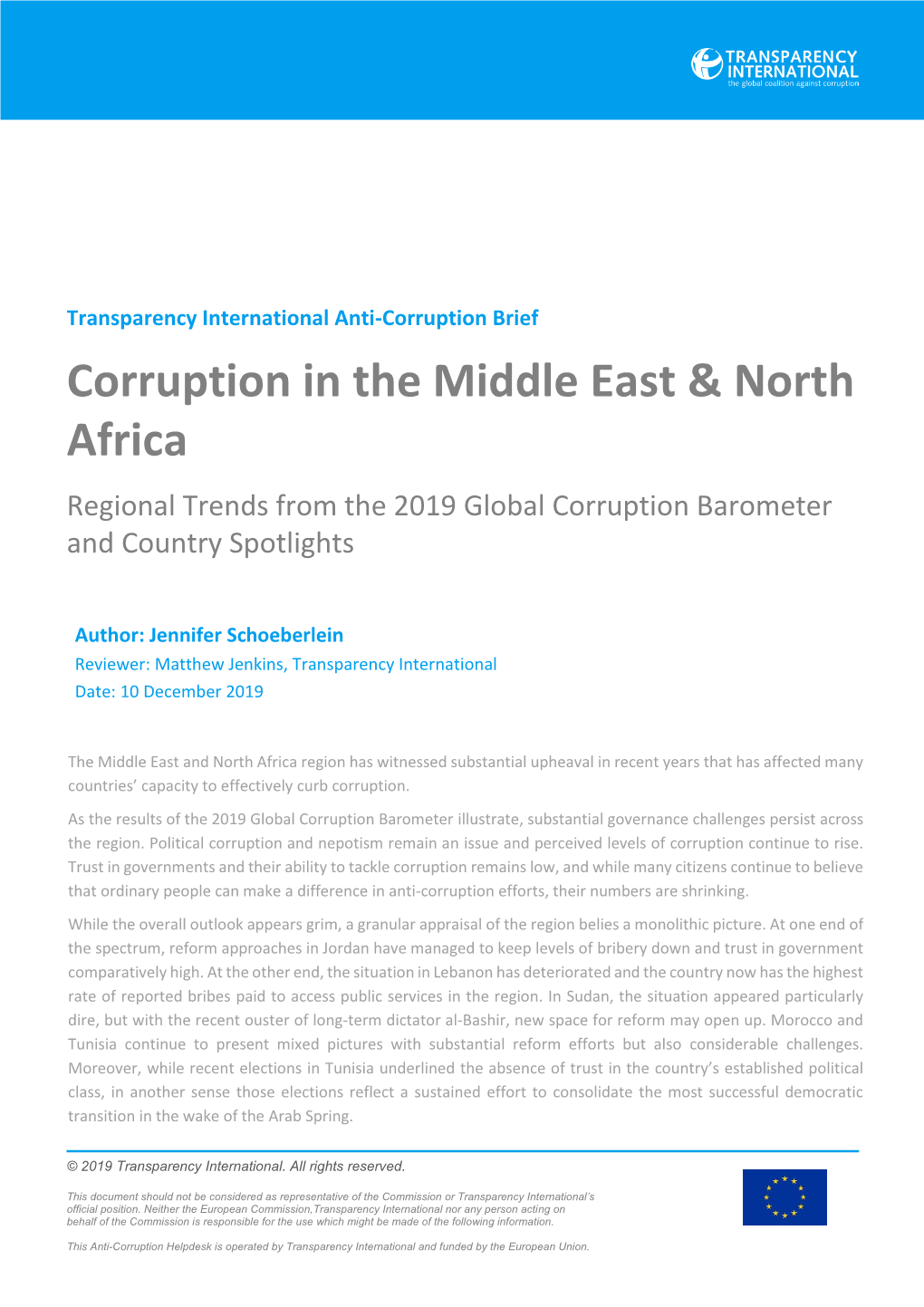 Corruption in the Middle East & North Africa