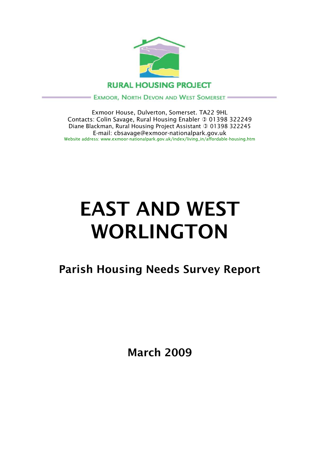 East and West Worlington Report 2009