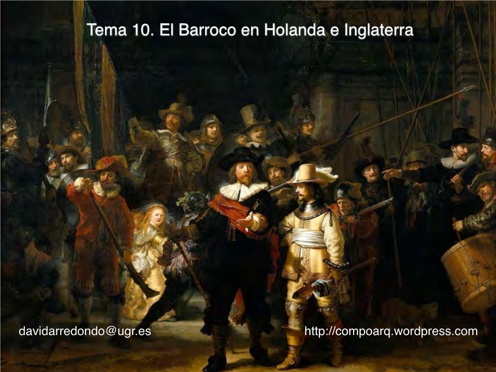 Tema 10. El Barroco En Holanda E Inglaterra