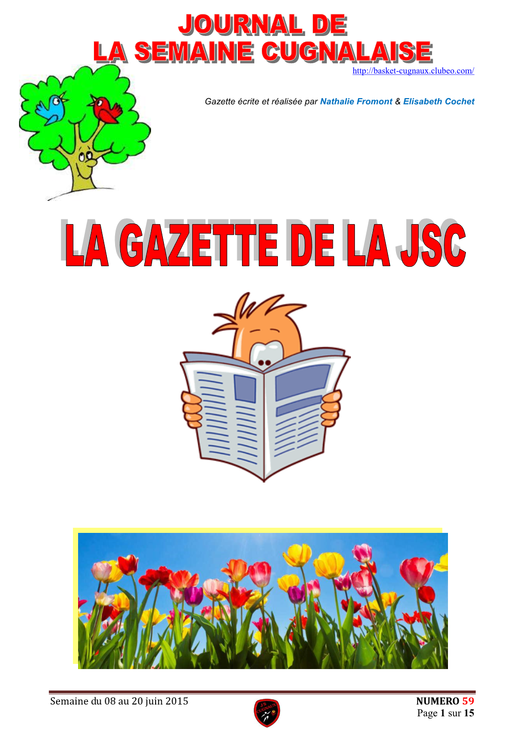 Semaine Du 08 Au 20 Juin 2015 NUMERO 59 Page 1 Sur 15