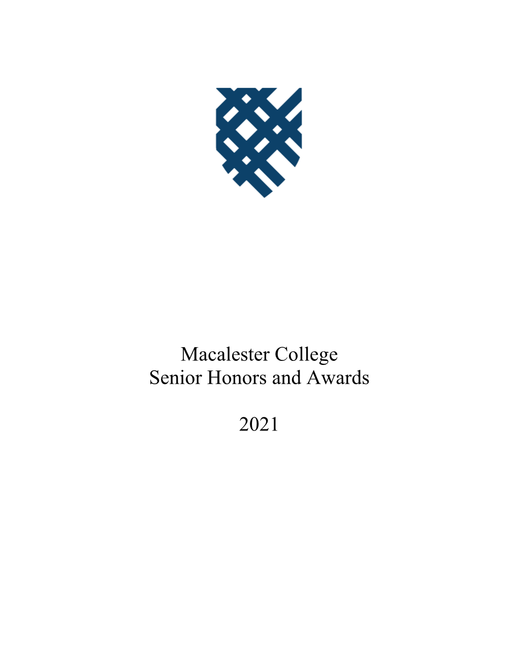 Senior Honors and Awards 2021