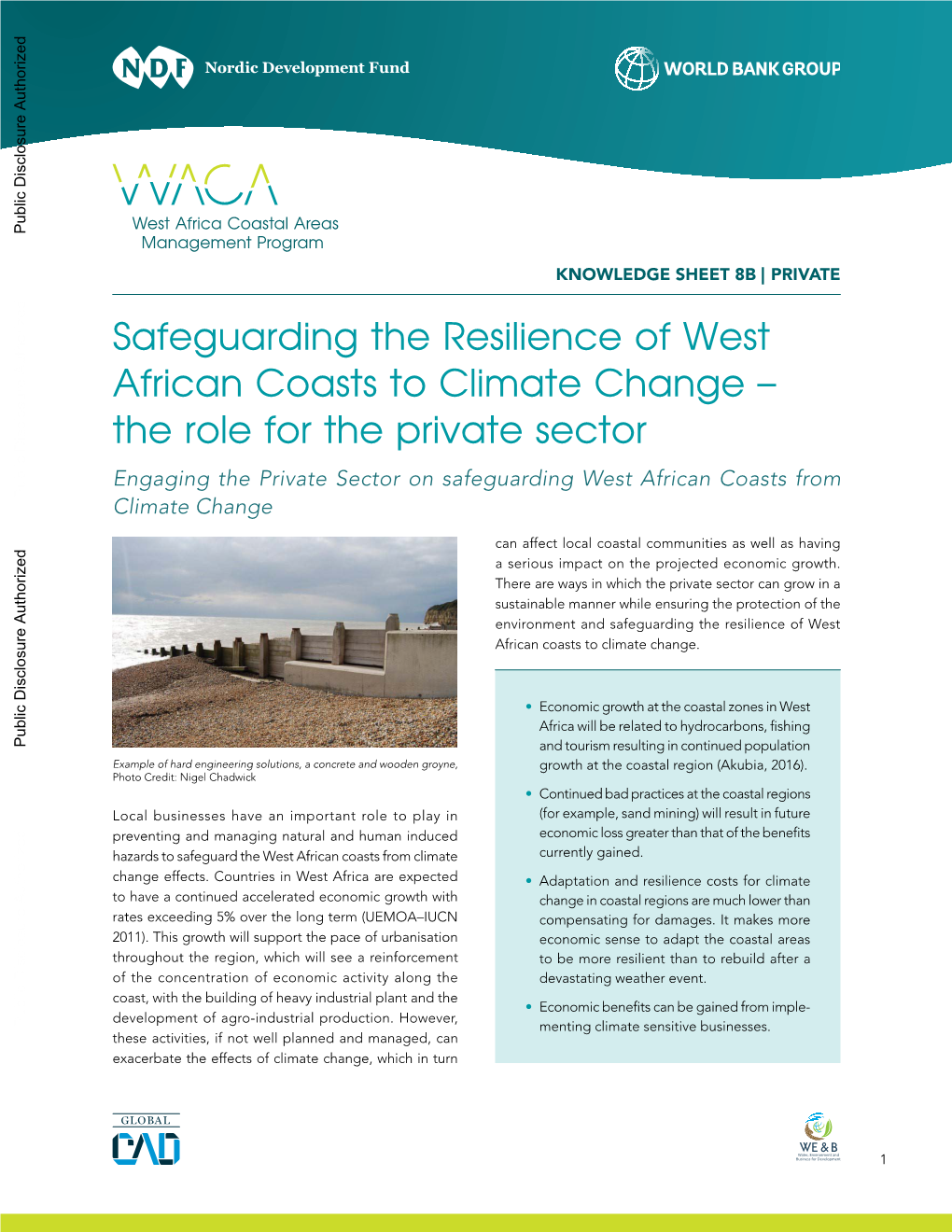 Safeguarding the Resilience of West African Coasts to Climate Change