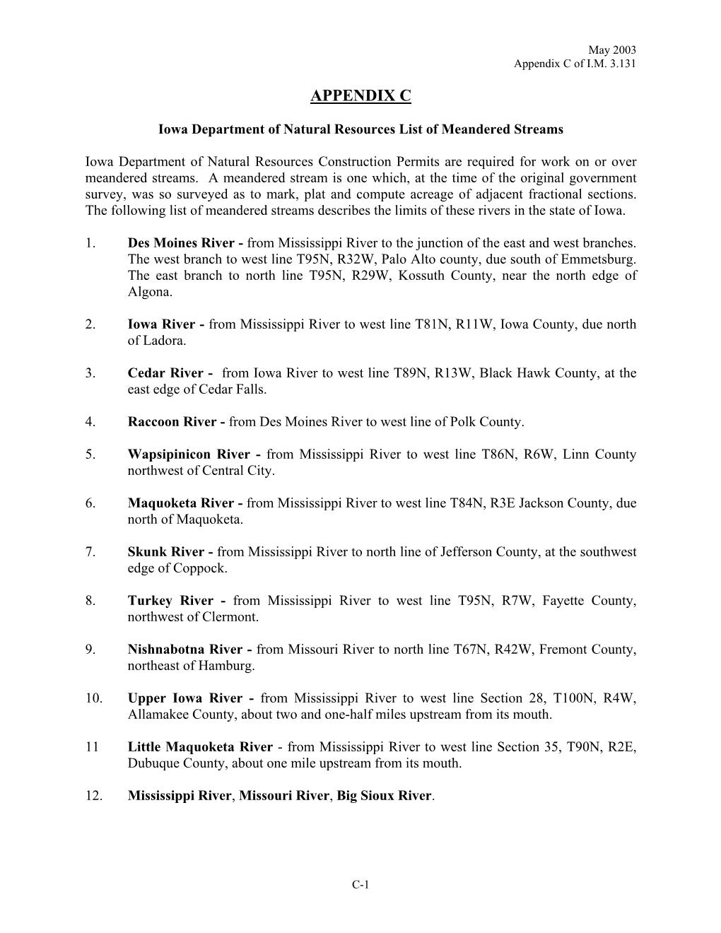 Legal Boundaries of Meandered Rivers